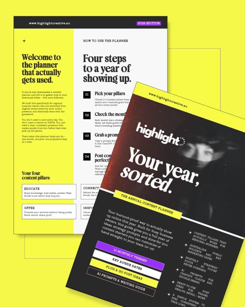 Annual Content Planner 2026 of Highlight Creative
